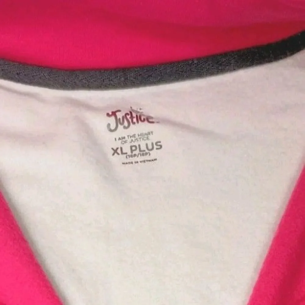 JUSTICE pullover with Zipper-Girls XL  16P/18P NEW WITH TAGS-NICE!  (P0031)